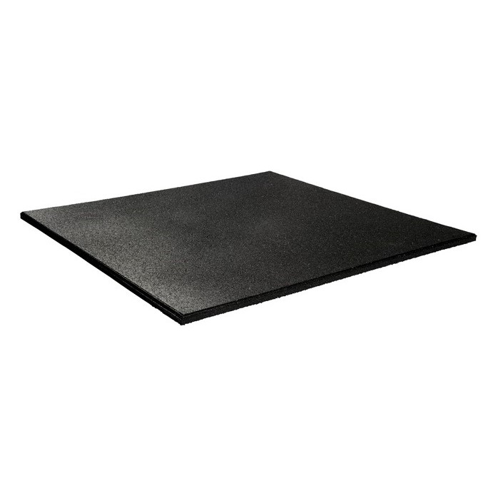 Afbeelding voor de optie Rubber vloertegel zwart: 100x100x2 cm, totaal 7 tegels