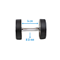 MP1012 Ronde rubber dumbbell 10 kg per stuk