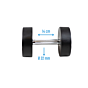 MP1012 Ronde rubber dumbbell 12 kg per stuk