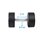 MP1012 Ronde rubber dumbbell 16 kg per stuk