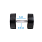 MP1012 Ronde rubber dumbbell 22kg per stuk