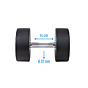 MP1012 Ronde rubber dumbbell 24kg per stuk