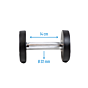 MP1012 Ronde rubber dumbbell 2 kg per stuk