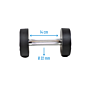 MP1012 Ronde rubber dumbbell 4 kg per stuk