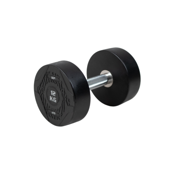 MP1012 Ronde rubber dumbbell 12 kg per stuk