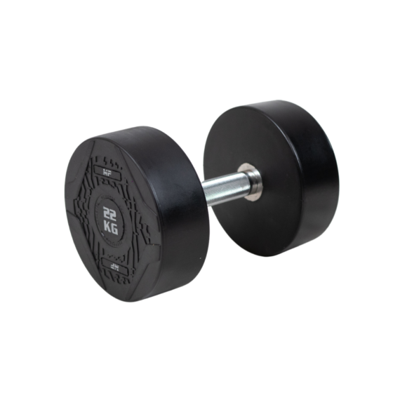 MP1012 Ronde rubber dumbbell 22kg per stuk