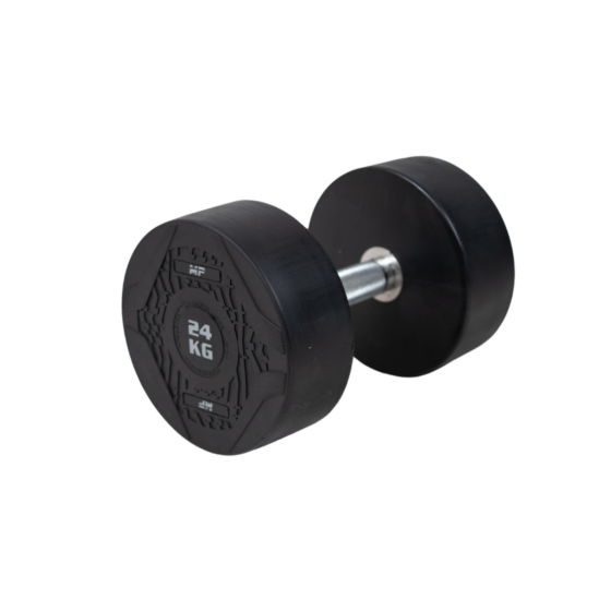 MP1012 Ronde rubber dumbbell 24kg per stuk