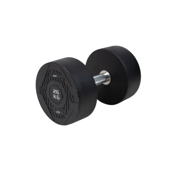 MP1012 Ronde rubber dumbbell 26kg per stuk