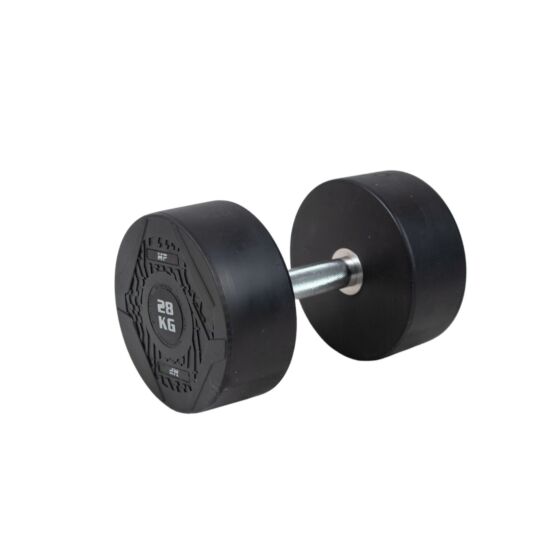 MP1012 Ronde rubber dumbbell 28kg per stuk