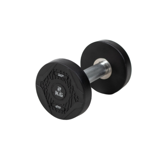 MP1012 Ronde rubber dumbbell 2 kg per stuk