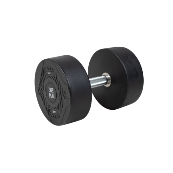 MP1012 Ronde rubber dumbbell 32kg per stuk