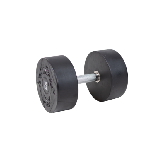 MP1012 Ronde rubber dumbbell 36kg per stuk