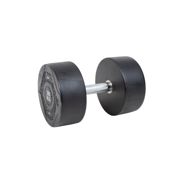 MP1012 Ronde rubber dumbbell 38kg per stuk