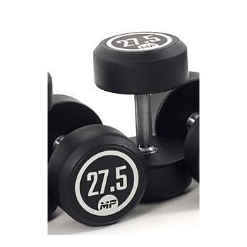 Ronde rubber Dumbbellset 2x27.5 kg