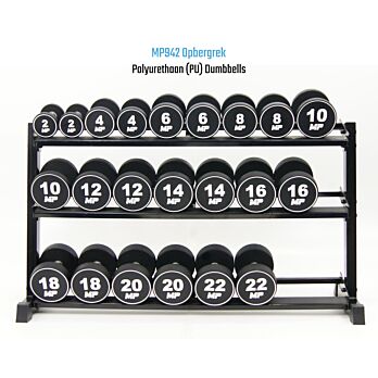 Dumbbellrek Zwart 3-laags MP942